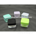10g 15g plastic cosmetic jars with square lid acrylic manufacturer made in China